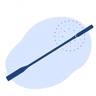 Шпатель металлический плоский желобоватый 180х9 мм