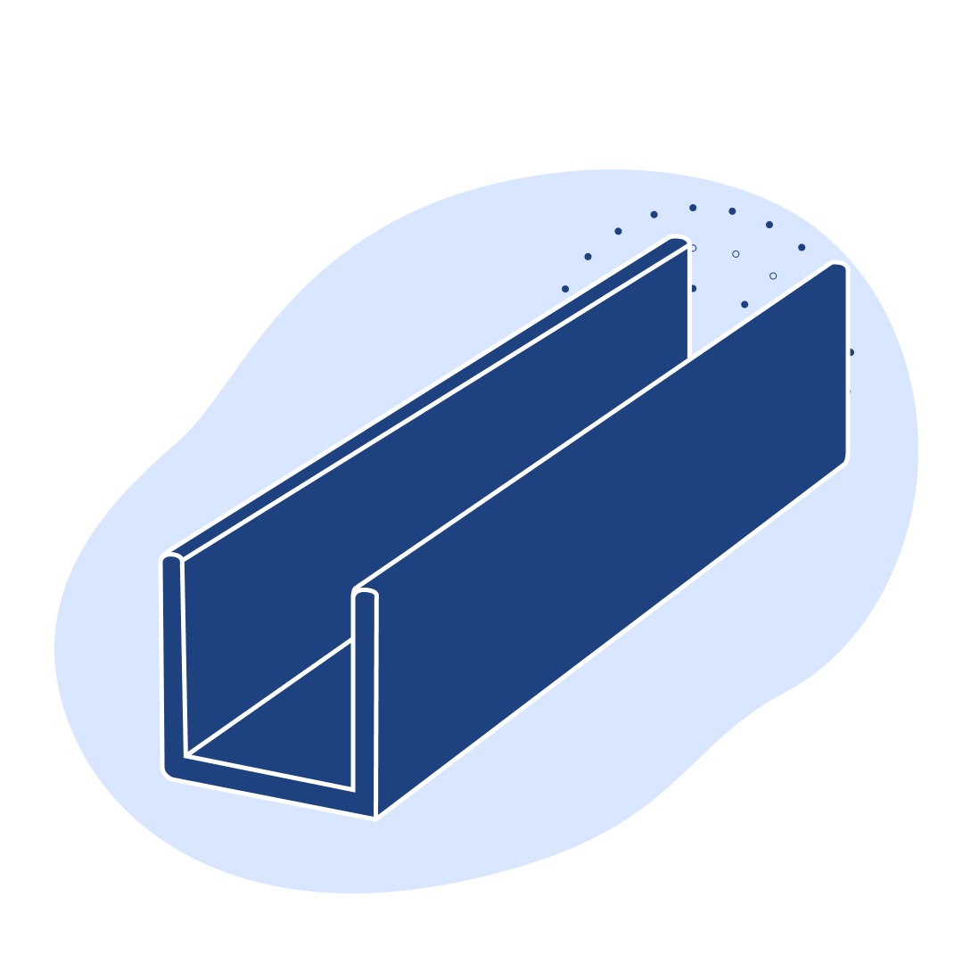 Алюминиевый швеллер 33x104x3x6000 мм В95 ГОСТ 8617-2018